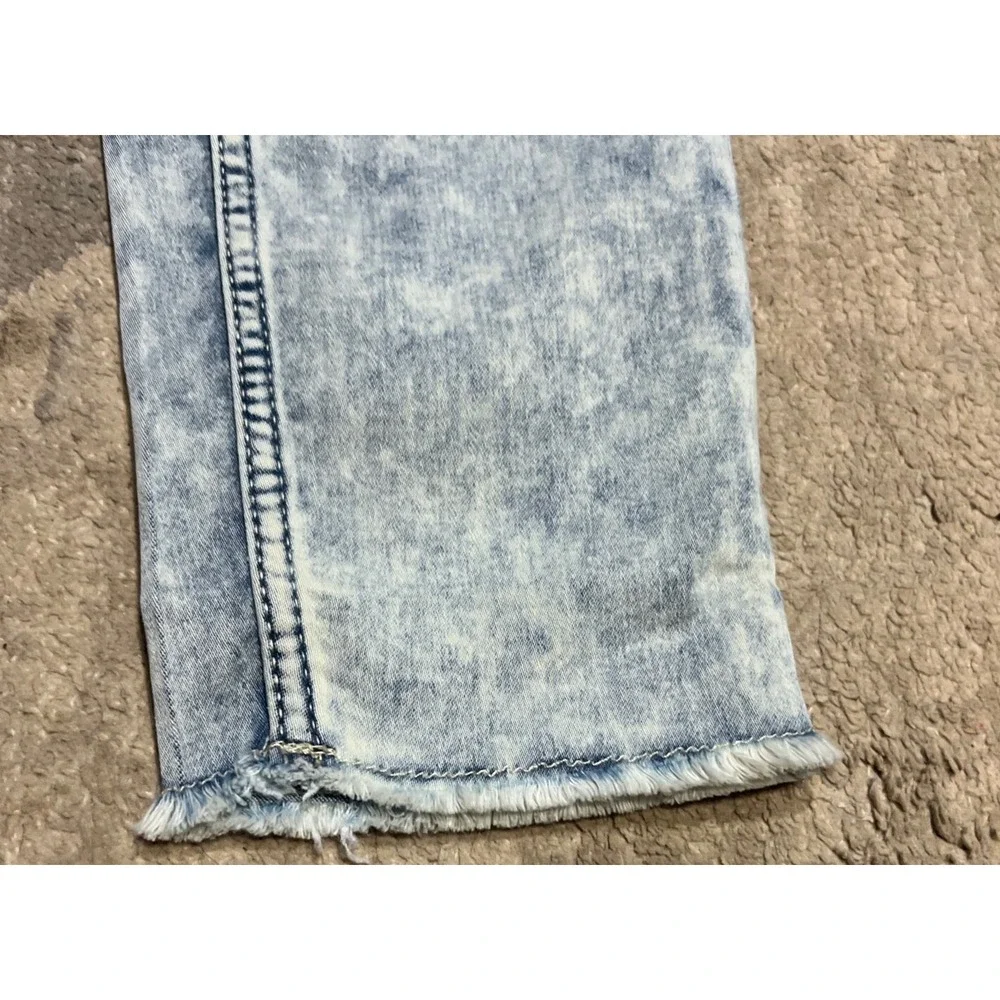 New JUSTICE YOUTH  GIRLS LEGGINGS Sz 16 MID‎ RISE DENIM RINSE STRETCH